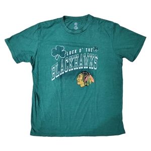 CHICAGO BLACKHAWKS Shirt ST PATRICK'S DAY Luck O The IRISH NHL